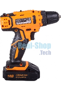 Дрель-шуруповерт аккумуляторная Вихрь ДА-16Л-2КА 72/14/49, Аккумуляторная, 16В, 2 АКБ, Кейс