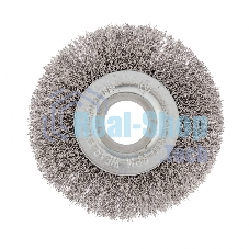 Щетка для УШМ Сибртех 100 мм, посадка 22,2 мм, плоская, витая проволока