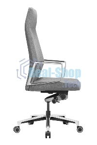 Кресло руководителя Бюрократ JONS/CASHGREY серый, крестовина алюминий