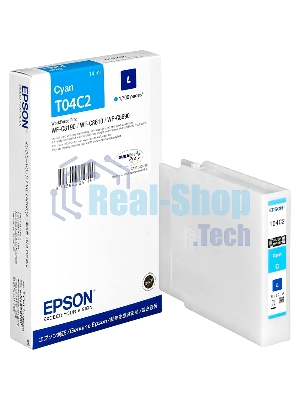 Картридж струйный Epson T04C (C13T04C240) голубой (1700 стр.) для WF-C8190DW/WF-C8690DWF