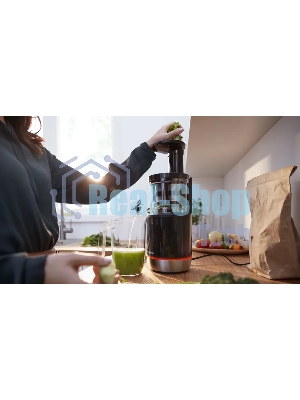 Соковыжималка Bosch MESM731M черный, шнековая вертикальная, 150 Вт, 1000 мл, электронное, реверс