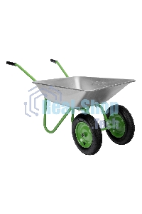 Тачка садовая Сибртех 2-х колесная, грузоподъемность 120 кг, объем 65 л