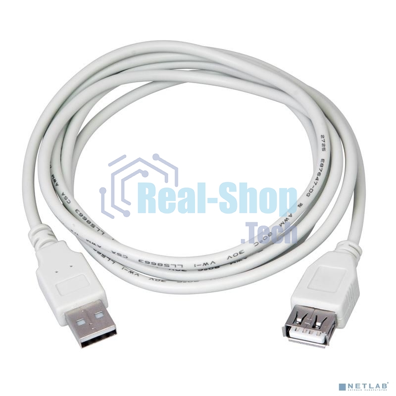 Кабель USB Rexant (шт. USB A - гн. USB A) 5 м, серый