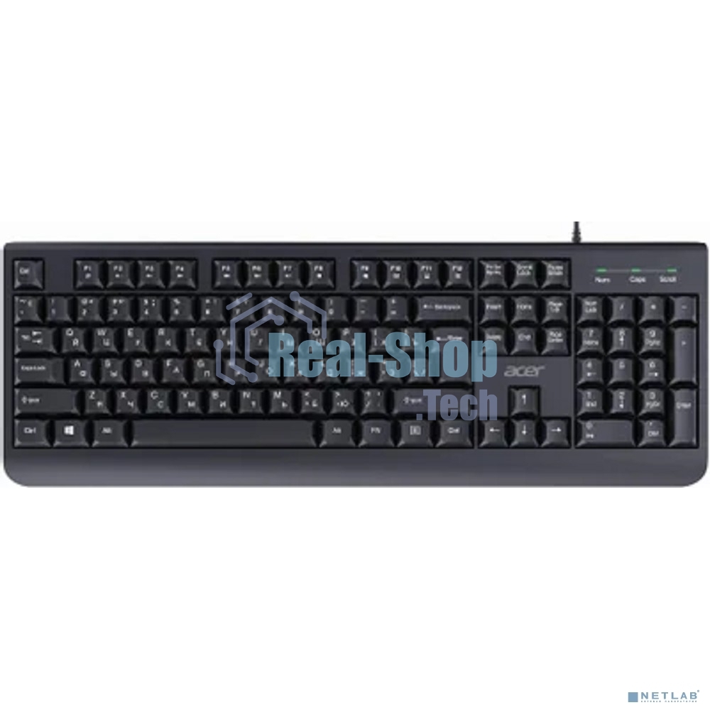 Клавиатура Acer OKW400 проводная, USB Type-A, черный