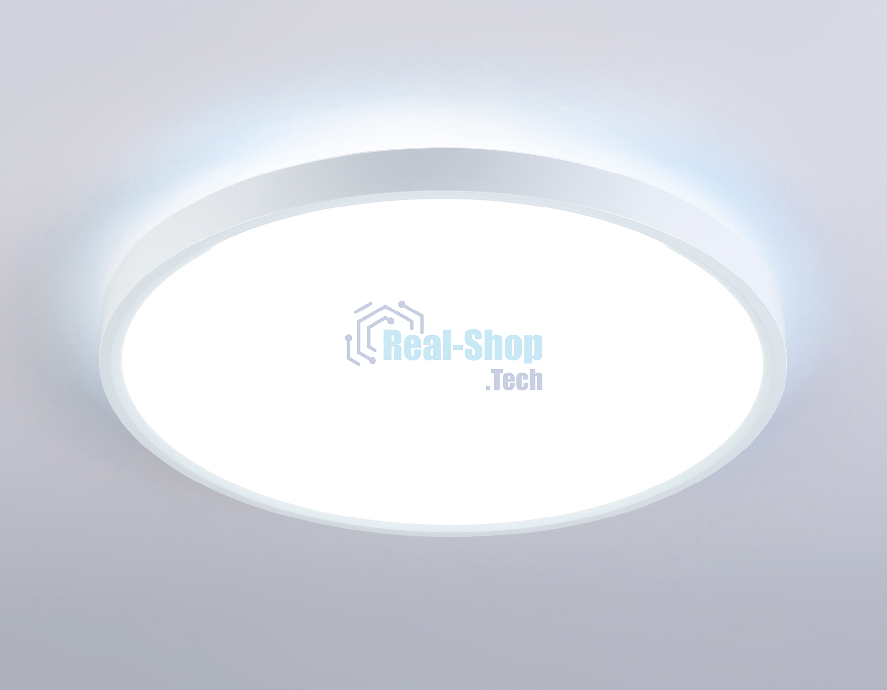 Потолочный светодиодный светильник Ambrella light FZ3001 WH белый IP44 24W+10W 6400+6400К D300*40 (Без ПДУ)