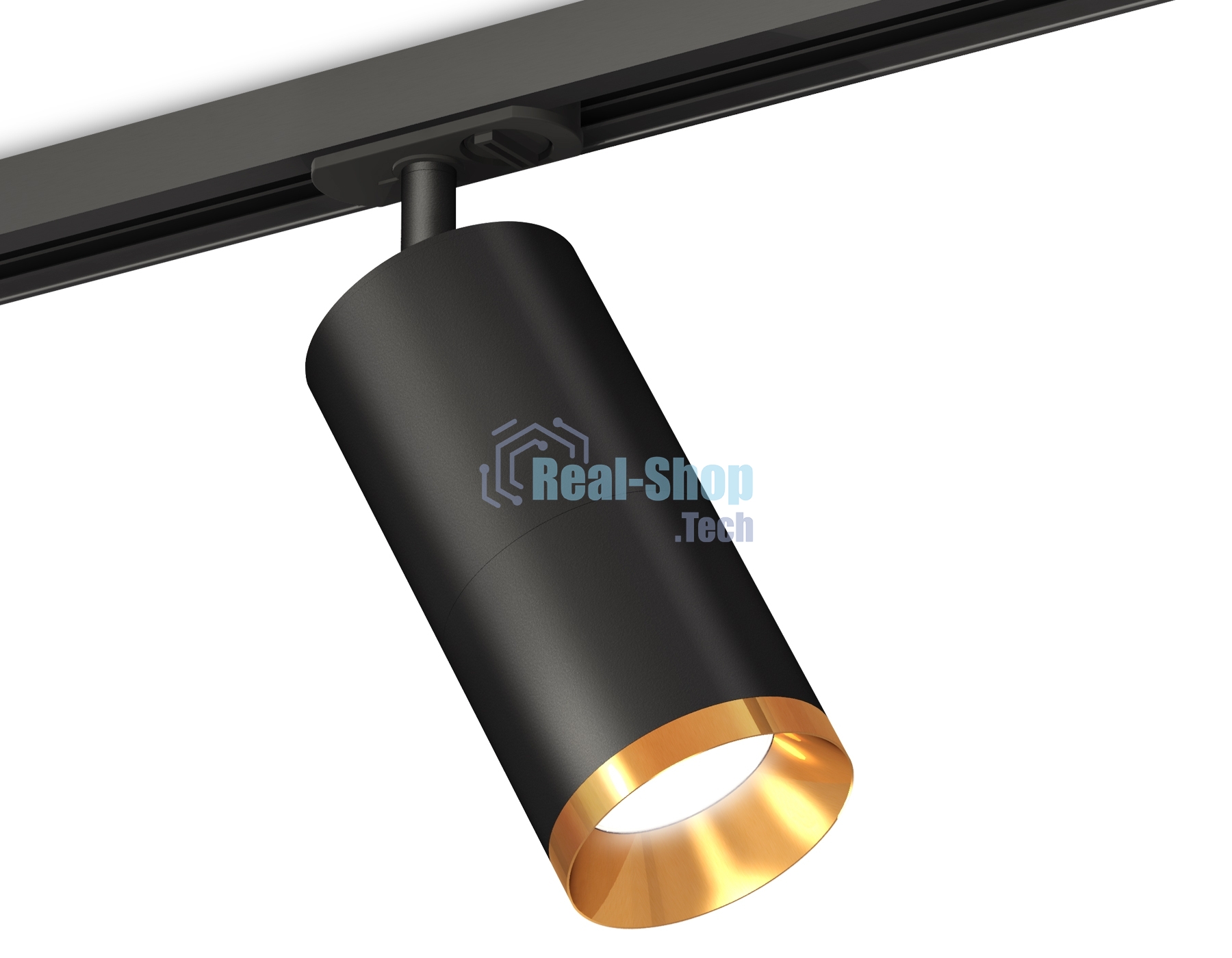 Светильник Ambrella light XT7402101 SBK/PYG черный песок/золото желтое полированное MR16 GU5.3