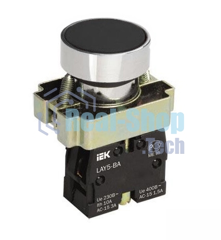 Кнопка LAY5-BA21 без подсветки черный 1з IEK BBT60-BA-K02