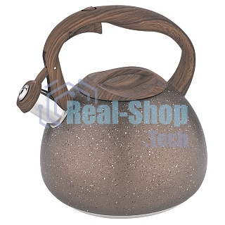 Чайник для плиты ALPENKOK AK-520 нерж.сталь со свистком 3,0л индукционное дно (12)