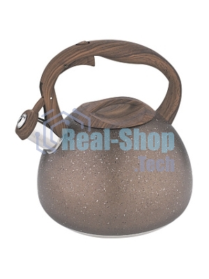 Чайник для плиты ALPENKOK AK-520 нерж.сталь со свистком 3,0л индукционное дно (12)