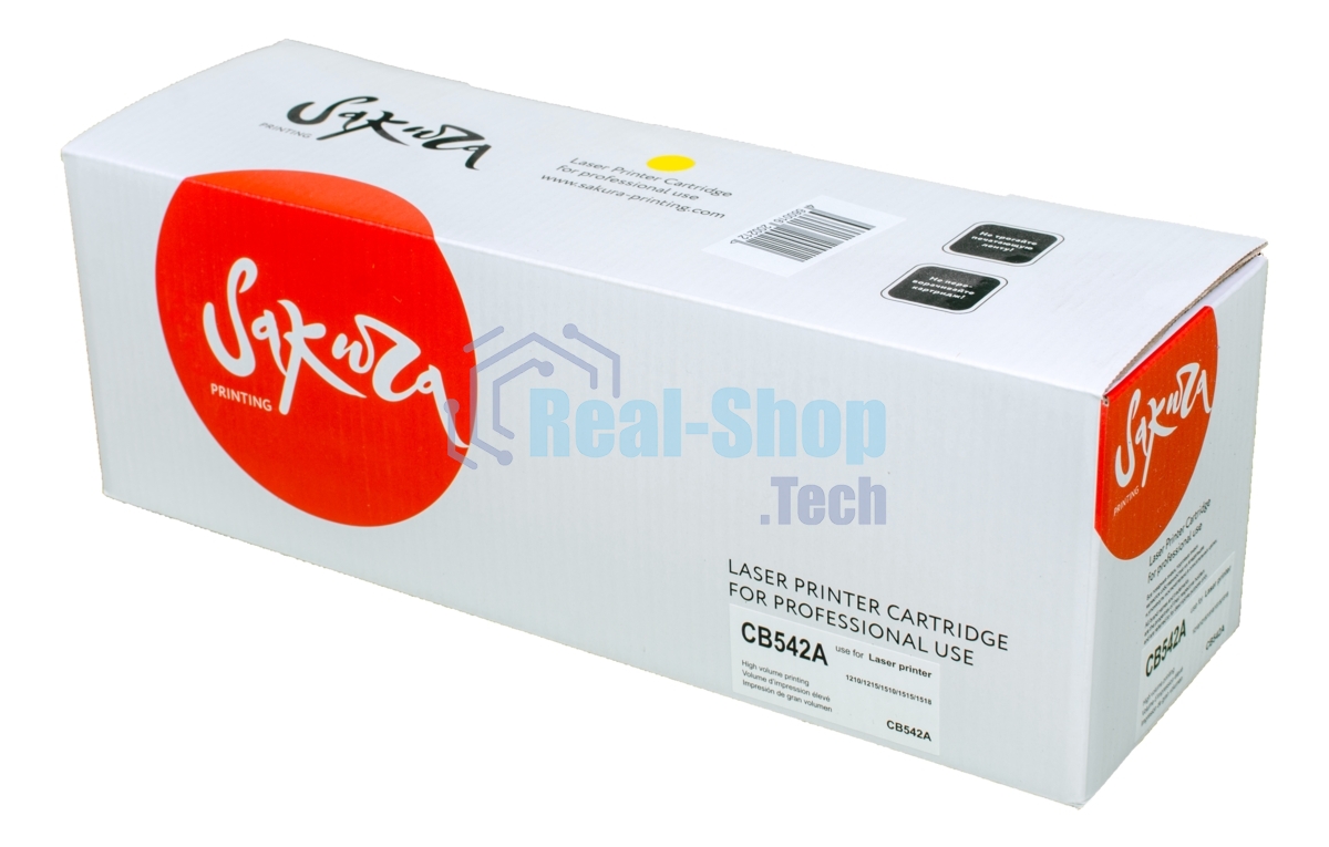 Картридж лазерный Sakura CB542A для HP Color LJ CM1312MFP/CP1215/CP1515/CP1518, желтый, 1500 к.