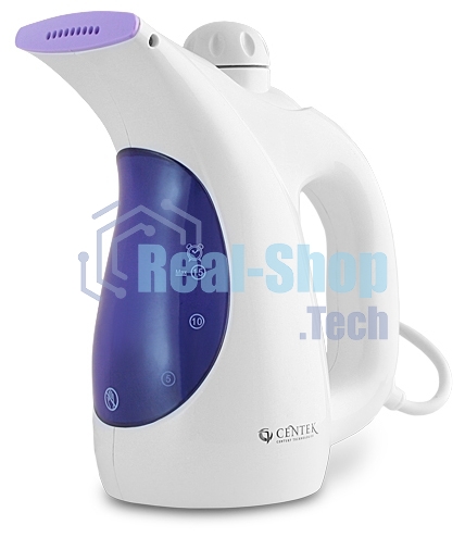 Отпариватель ручной Centek CT-2380 (бел/фиолет) 700Вт, 250мл, 15г/мин, регулятор мощн, насадка-щетка