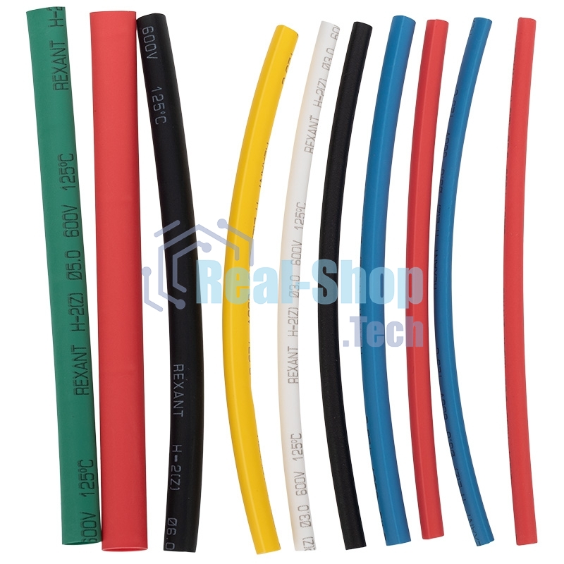 Термоусаживаемые трубки Rexant AUTO 2:1 (Набор 10 шт.)