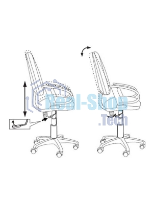 Кресло Бюрократ CH-300/BLACK черный, экокожа, 120 кг, механизм качания