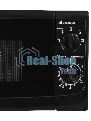 Микроволновая печь Starwind SWM5720 черный, 20 л, 700 Вт, переключатели - поворотный механизм