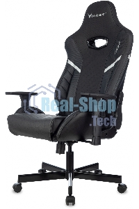 Кресло игровое Knight Thunder 5X черный эко.кожа крестов. металл