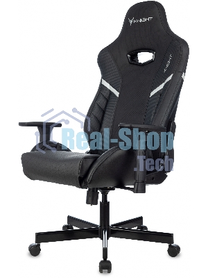 Кресло Knight Thunder 5X черный, экокожа, 120 кг, механизм качания