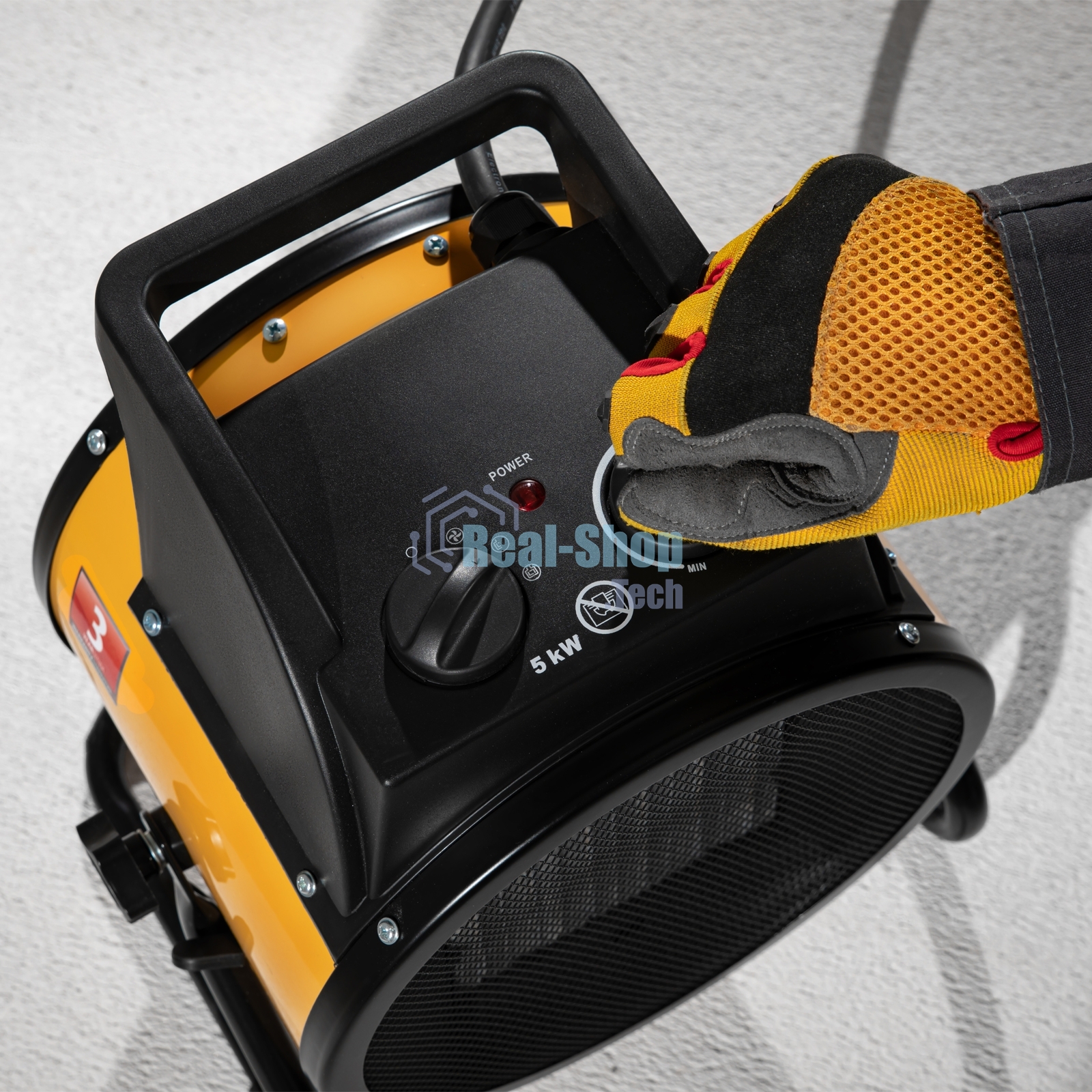 Тепловая пушка керамический нагреватель (тепловентилятор) Denzel DHC 5-400, 230В, 0,04/3/5 кВт