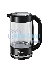 Чайник электрический Bosch TWK70B03 1.7л. 2400Вт черный (корпус: стекло)