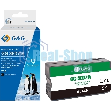 Картридж струйный G&G GG-3ED71A 712 черный (80мл) для HP DesignJet T650/T630/T250/T230/T210/Studio Plotter Printers Картридж струйный G&G GG-3ED71A 712 черный (80мл) для HP DesignJet T650/T630/T250/T230/T210/Studio Plotter Printers