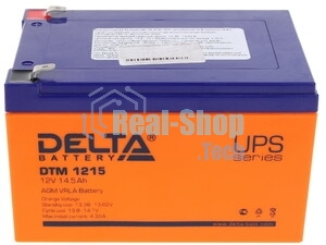 Аккумуляторная батарея Delta EPS 1215 12В/15А·ч, клемма Болт + гайка Ø 6 мм (149х87х144мм (144мм), 4,6кг, Срок службы 5 лет