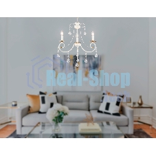 Светильник Ambrella light TR4915/3 WH/GD белый/золото E14/3 max 40W D550*860