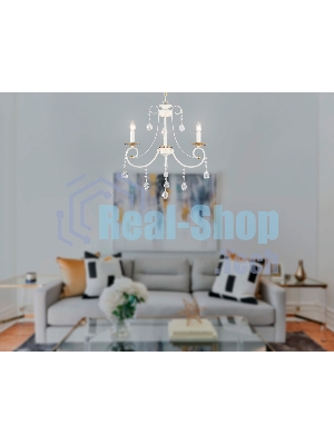 Светильник Ambrella light TR4915/3 WH/GD белый/золото E14/3 max 40W D550*860