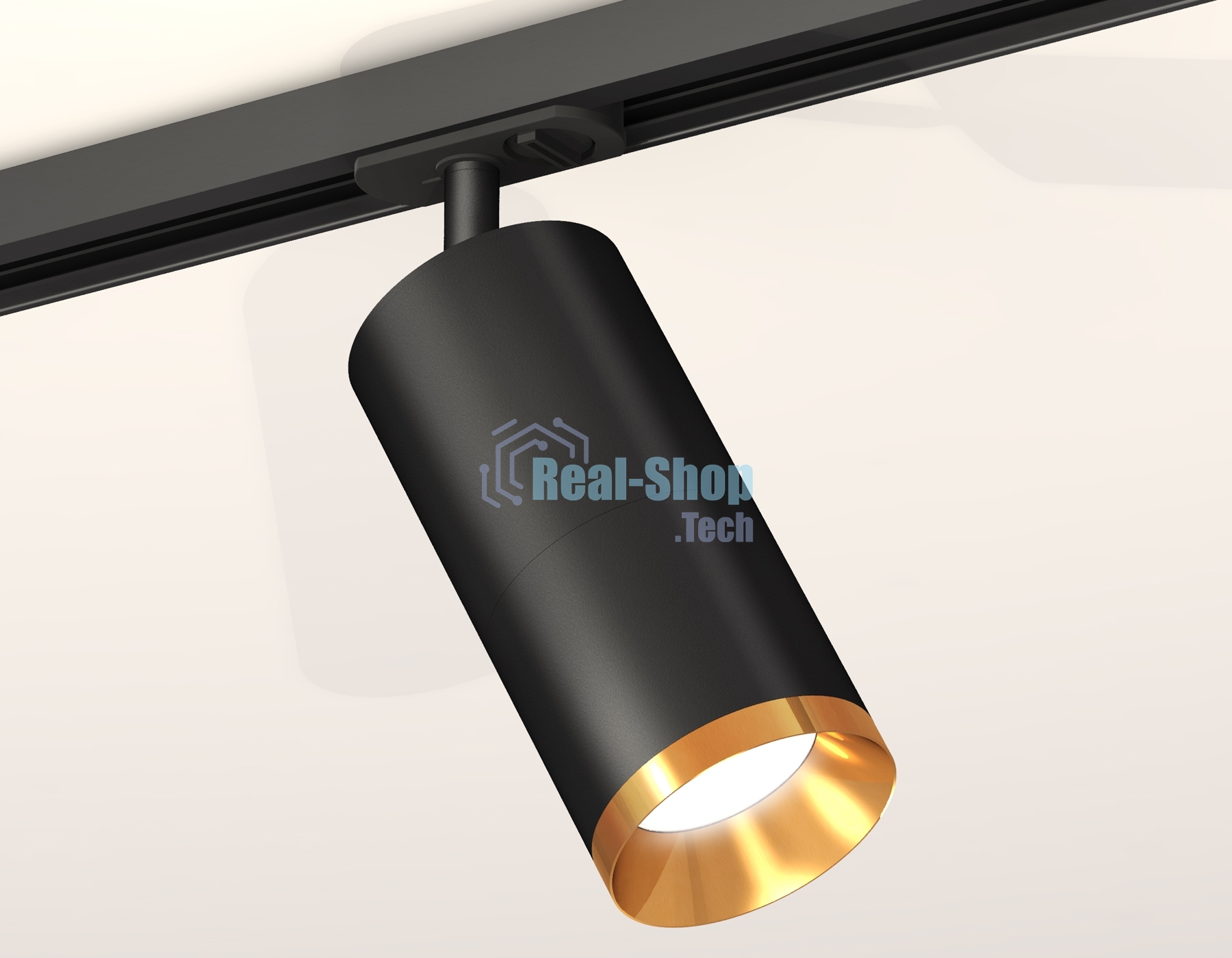 Светильник Ambrella light XT7402101 SBK/PYG черный песок/золото желтое полированное MR16 GU5.3