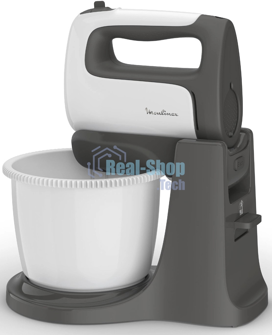 Миксер Moulinex HM464110 белый/серый, стационарный, 500 Вт, 2.5 л, 5 скоростей