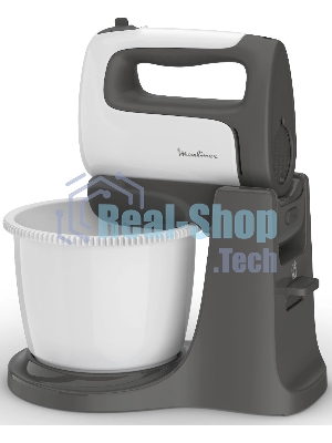 Миксер Moulinex HM464110 белый/серый, стационарный, 500 Вт, 2.5 л, 5 скоростей