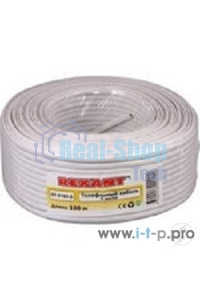 Кабель Rexant телефонный 2 жилы 100м CCA белый (ШТЛП-2)