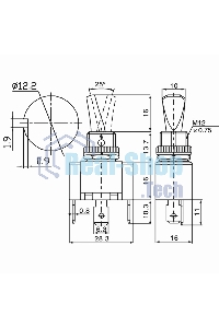 Тумблер Rexant 12V 30А (3c) ON-OFF однополюсный с зеленой LED подсветкой