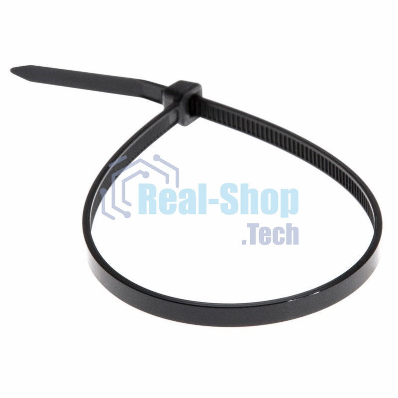 Хомут-стяжкa нeйлонoвая Rexant 250x3,6 мм, черная, упаковка 25 шт.