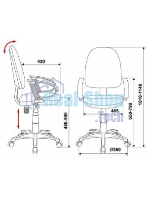 Кресло Бюрократ CH-300/BLACK черный, экокожа, 120 кг, механизм качания