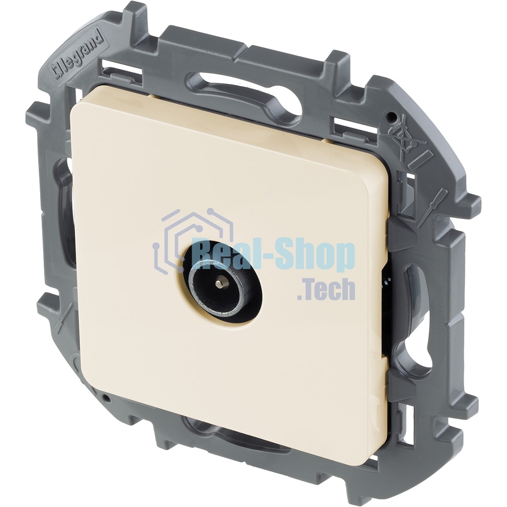 Розетка телевизионная проходная 14 дБ 5-862 мГц слоновая кость