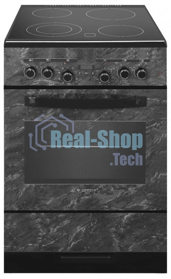 Плита электрическая Gefest ЭП Н Д 6560-03 0053 черный, конфорок 4 шт, духовка 55 л, 60 см x 85 см x 60 см