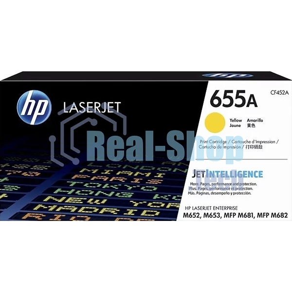 Картридж лазерный HP 655A желтый для HP CLJ M652/M653/MFP M681/M682 (CF452A) 10500 стр