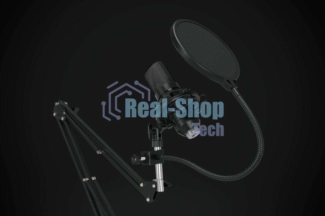 Микрофон проводной Оклик SM-600G 2.5м черный