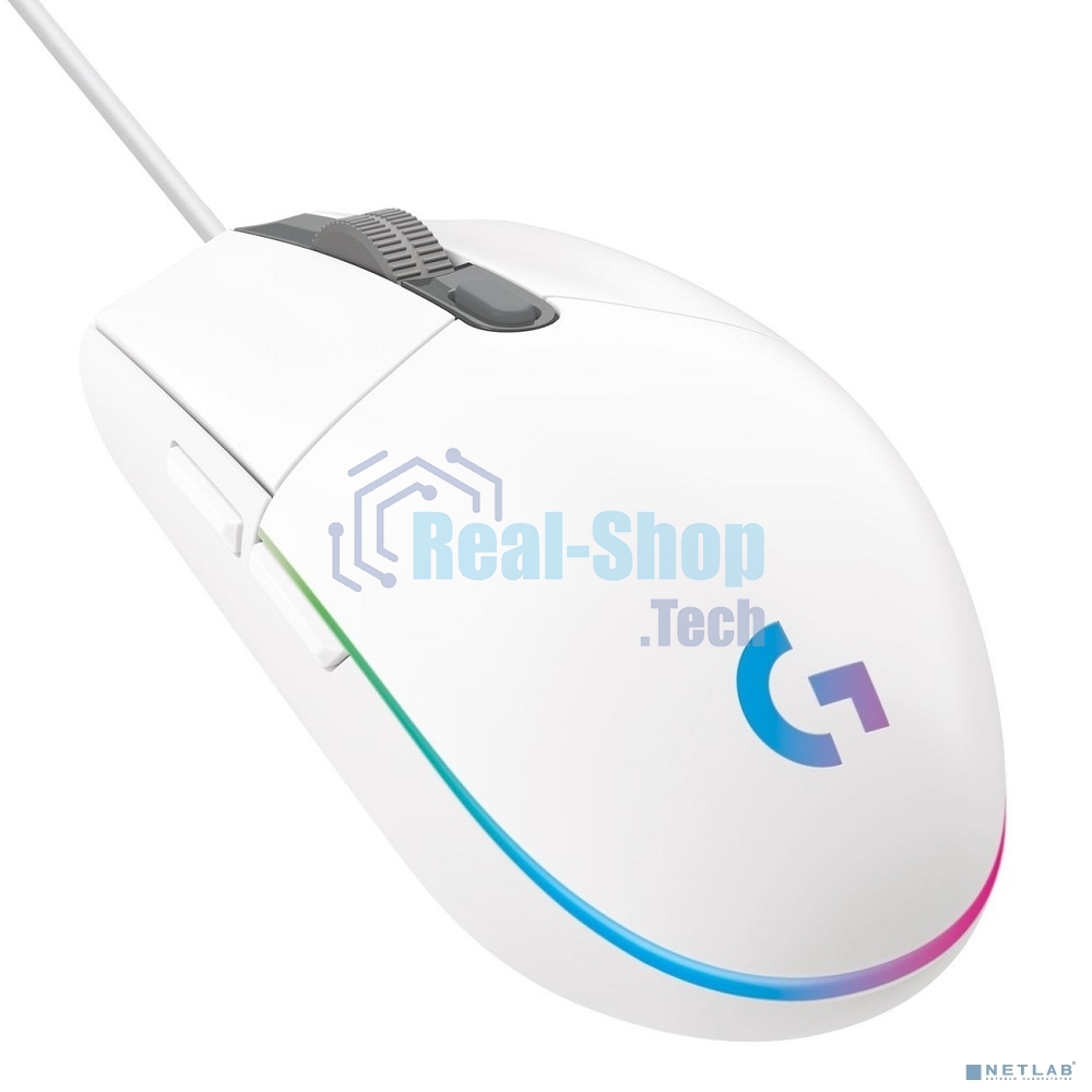 Мышь проводная Logitech G102 LIGHTSYNC белый, 8000 dpi, USB, кнопки - 6