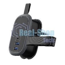 Удлинитель Cablexpert Exnovo mini, EXN-1-CU2-B-1.13, 1р, 16А, 1xType-C PD, 20 Вт, 2хUSB QC, 18Вт, 1.13м, ур.защиты 1+, черный, коробка