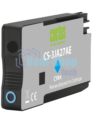 Картридж струйный Cactus CS-3JA27AE 963XL (есть ограничения по прошивке) голубой (25.5 мл) для HP OfficeJet Pro 9010/9010e/9012/9014/9015/9016/9019