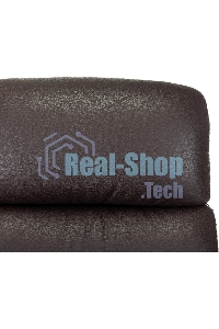 Кресло руководителя Бюрократ VEGA коричневый, кожа, крестов. алюминий