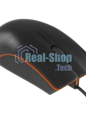 Мышь проводная Qumo Practic Office M90 черный, 1000 dpi, USB, кнопки - 3