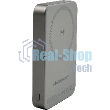 Мобильный аккумулятор Magssory PBN022 10000mAh QC4.0/PD3.0 15W 3A USB-C беспров.зар. титановый
