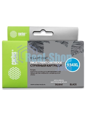 Картридж струйный Cactus CS-C2P23AE №934XL черный (30 мл) для HP DJ Pro 6230/6830