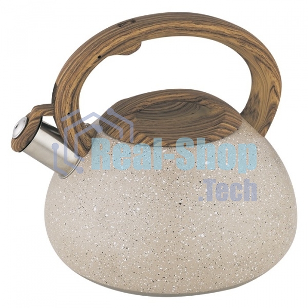 Чайник для плиты ALPENKOK AK-522 нерж.сталь со свистком 3,0л индукционное дно (12)