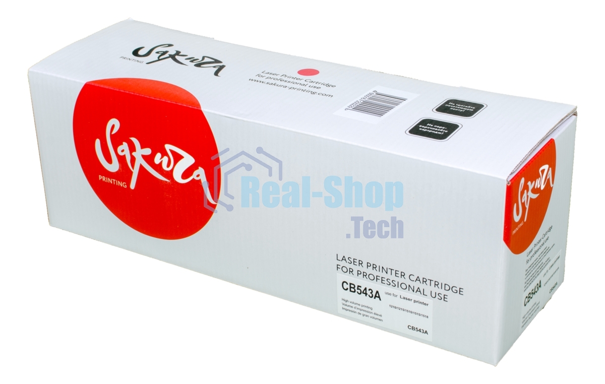 Картридж лазерный Sakura CB543A для HP Color LJ CM1312MFP/CP1215/CP1515/CP1518, пурпурный, 1500 к.