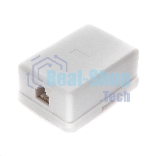 Розетка телефонная TA-101 RJ-11 (6P4C) внешняя 1 порт, белая