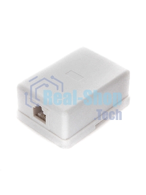 Розетка телефонная TA-101 RJ-11 (6P4C) внешняя 1 порт, белая