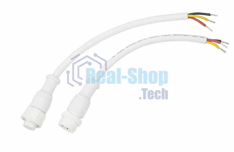 Соединительный кабель Rexant (3pin) герметичный (IP67) 3х0.5мм² белый