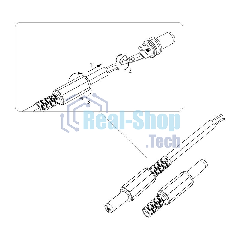 Разъем питания Rexant штекер 2.1х5.5х10мм